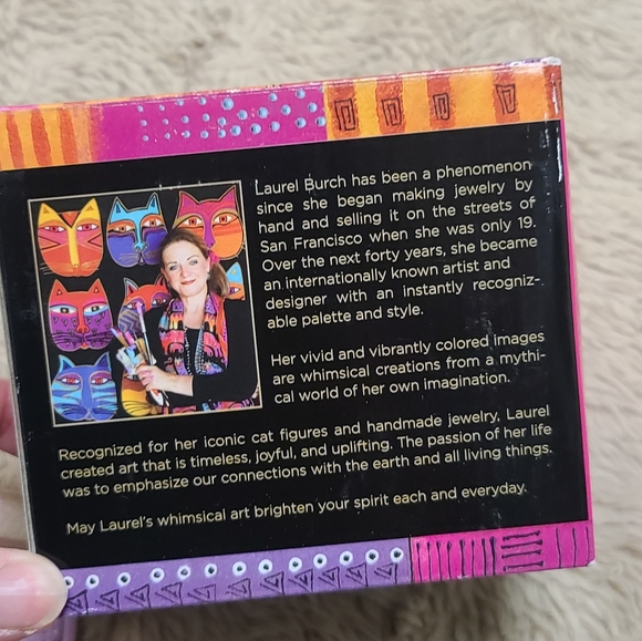 Nib Laurel Burch Colorful Cat Mug, Rare Feline Family Portrait - Picture 4 of 11